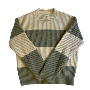 Green & Tan Knit Sweater